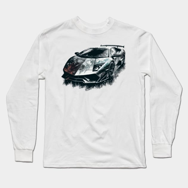 Lamborghini Murcielago Long Sleeve T-Shirt by Vehicles-Art